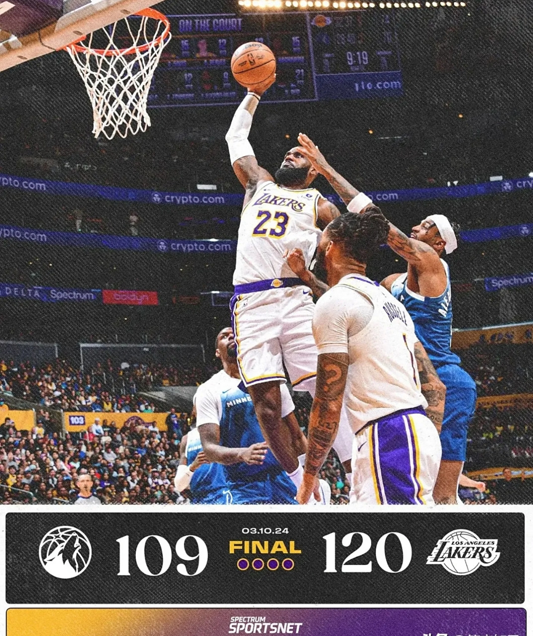 老鹰客场击败湖人，取得两连胜